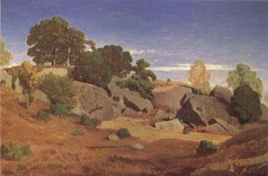 Theodore Caruelle D Aligny Rocks at Fontainebleau (mk05) oil painting picture